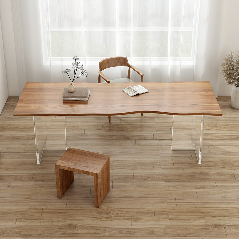 Tables - 北欧高級アクリル無垢材デスクモダンミニマリストリビングルームスタディフローティングテーブルデザイナーホーム家具メサスFYFD