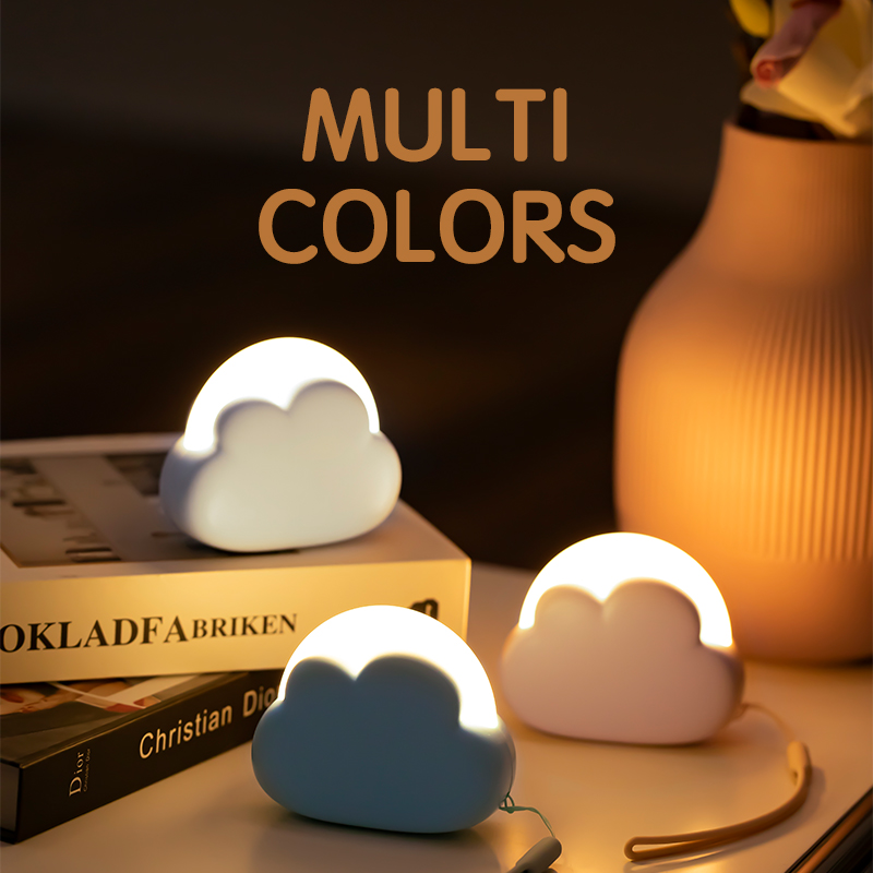 クラウドナイトライトミニ USB ワイヤレス愛らしい雲の形  - Floating Nightstand With Led Light のレビューと価格