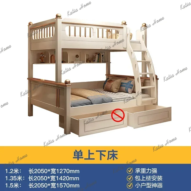 135x190cmの木製マットレス付き二段ベッド。スライド式 - King Size Bed Frame With Storage Drawers のレビューと価格