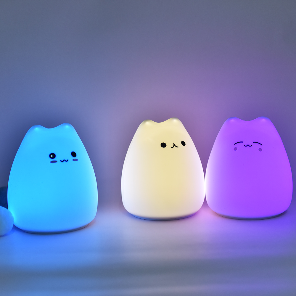 LED ナイトライト子供用ベビーキッズソフトシリコンタッチセ - Floating Nightstand With Led Light のレビューと価格